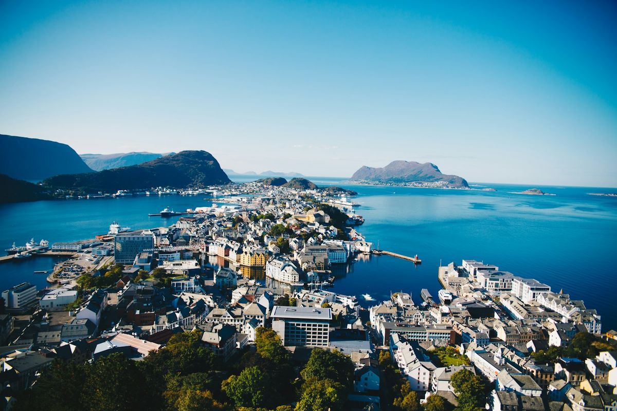 Ålesund jugendby sett fra Aksla-utsikten