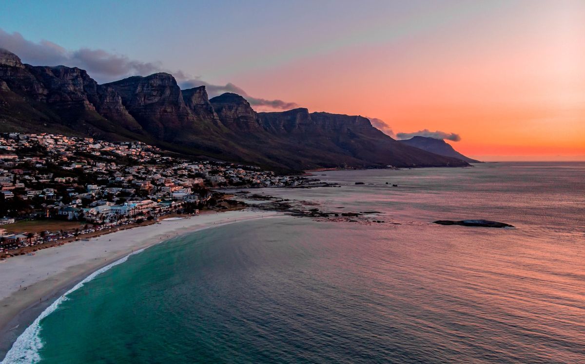 Taffelberget over Cape Town i Sør-Afrika