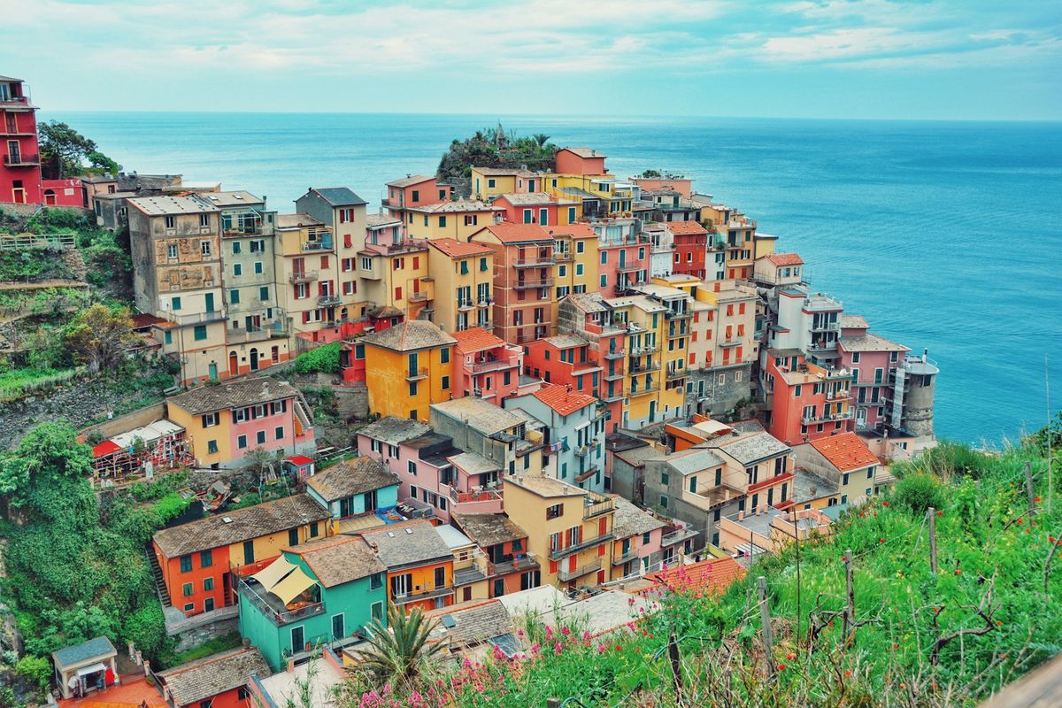 Fargerike hus i Manarola, Cinque Terre