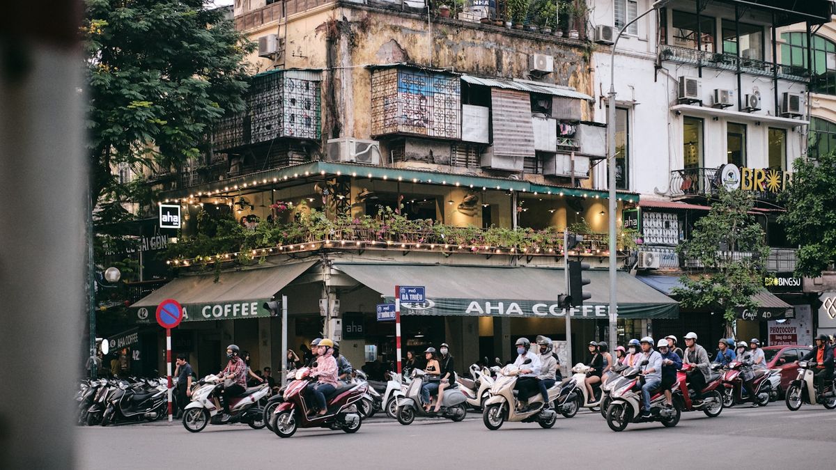 Travel gate i gamlebyen i Hanoi, Vietnam