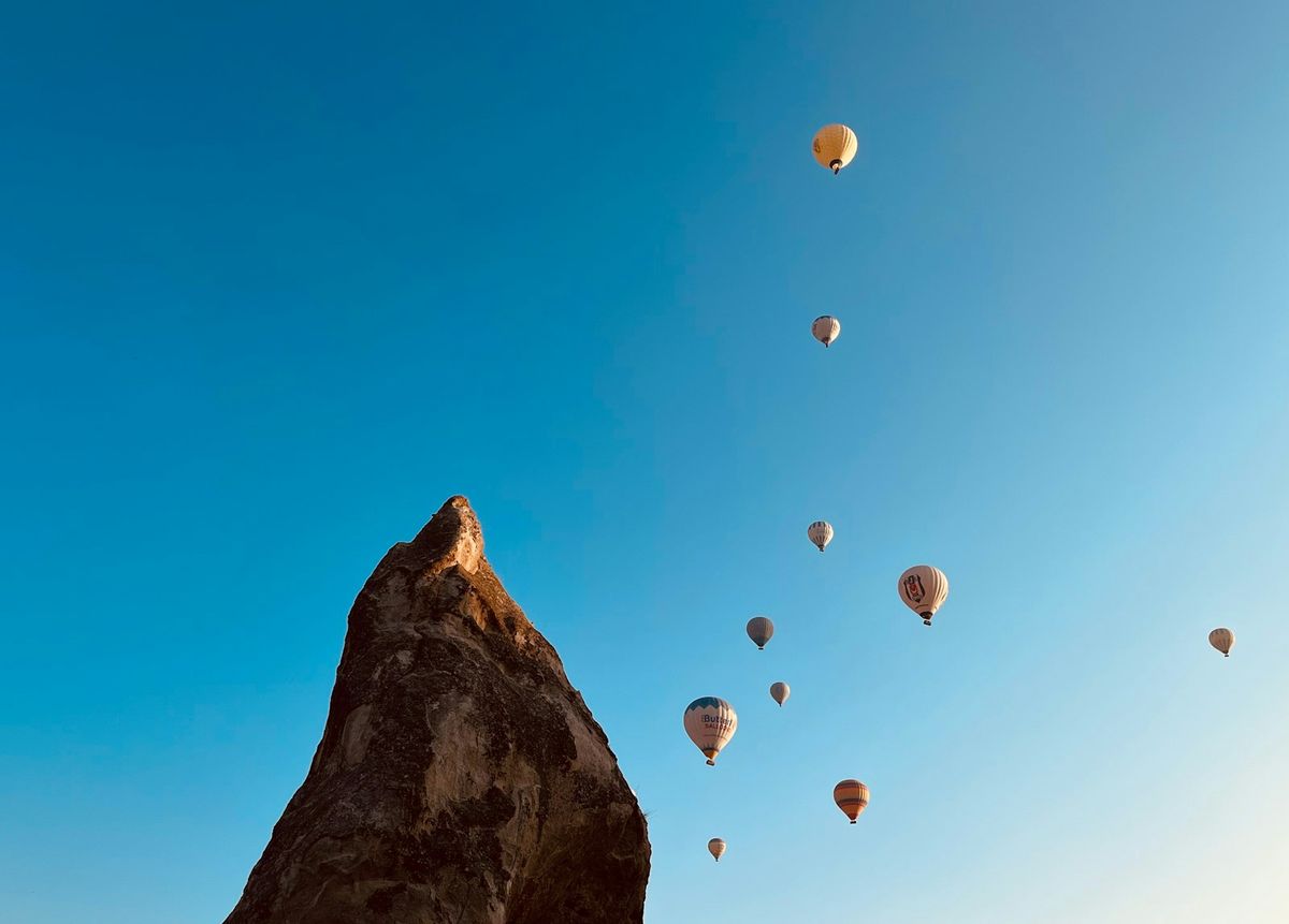 Luftballonger over Kappadokia i Tyrkia