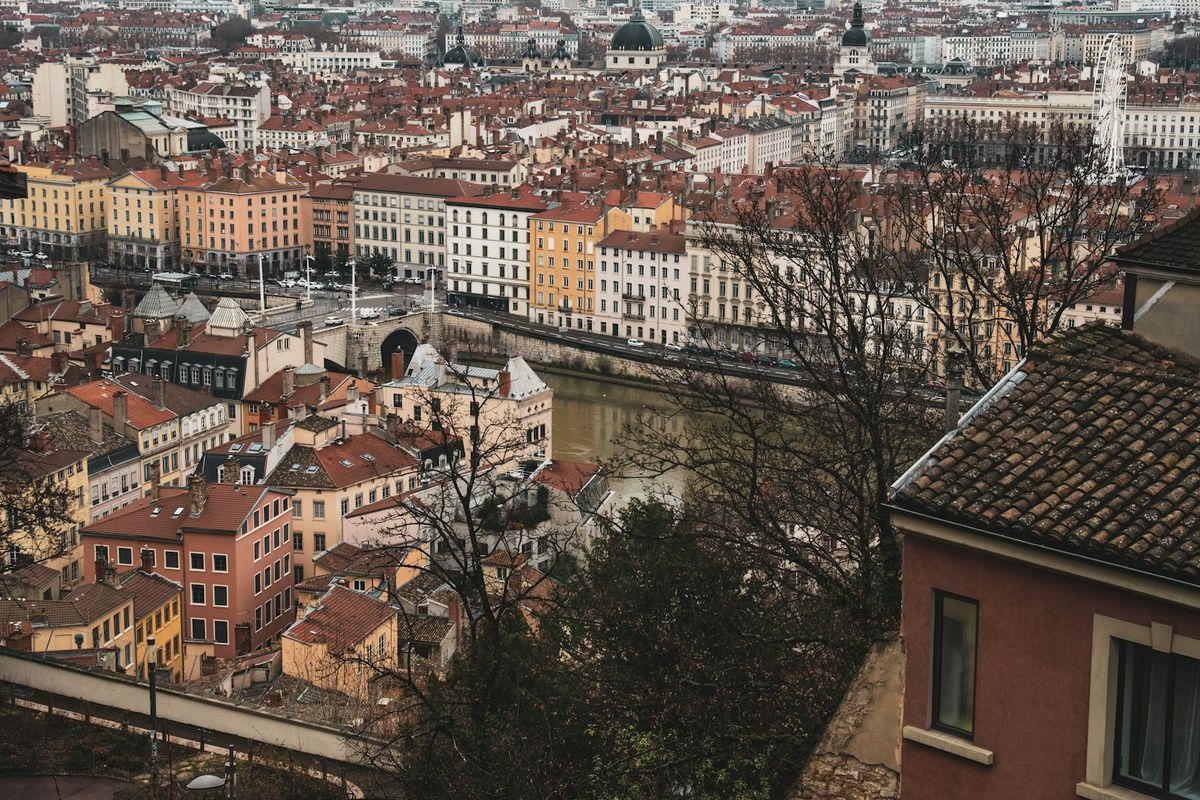 Utsikt over Lyon fra hoyden