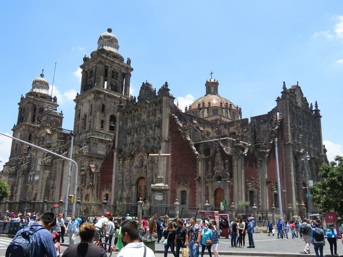 Katedralen ved Zócalo i Mexico City