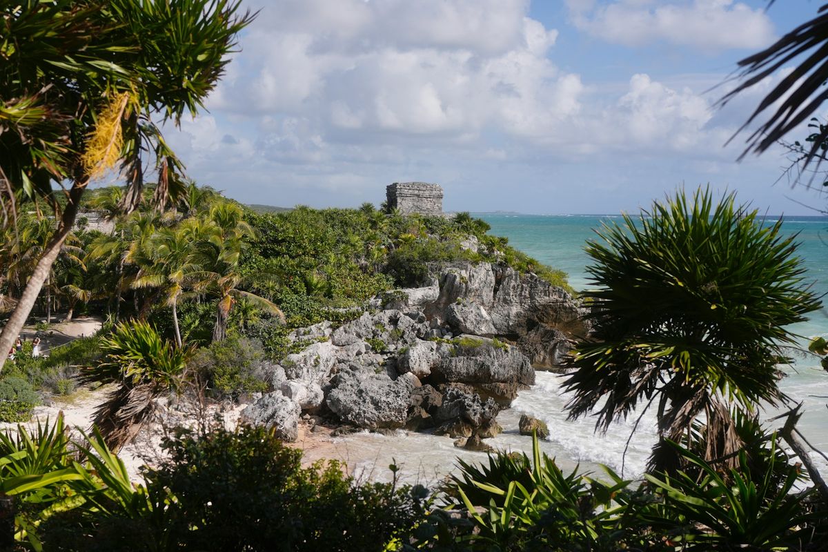 Mayaruiner ved havet i Tulum