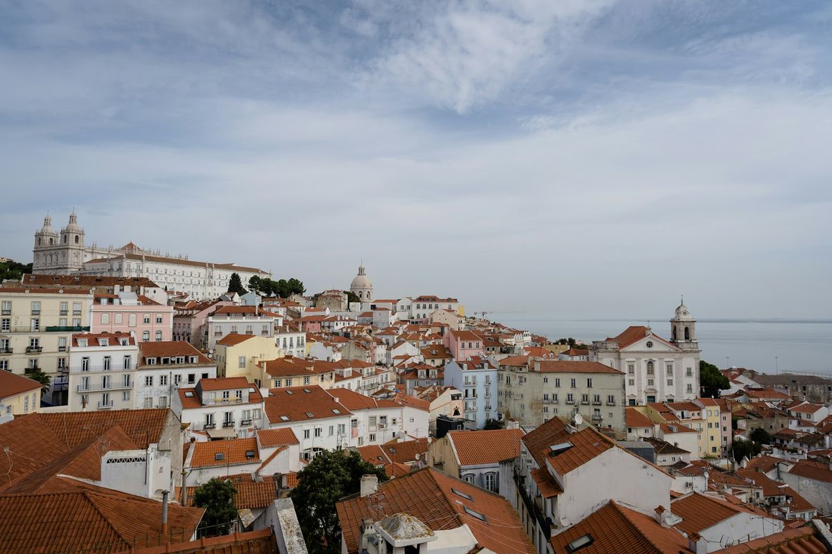 Utsikt over Lisboa fra en asen
