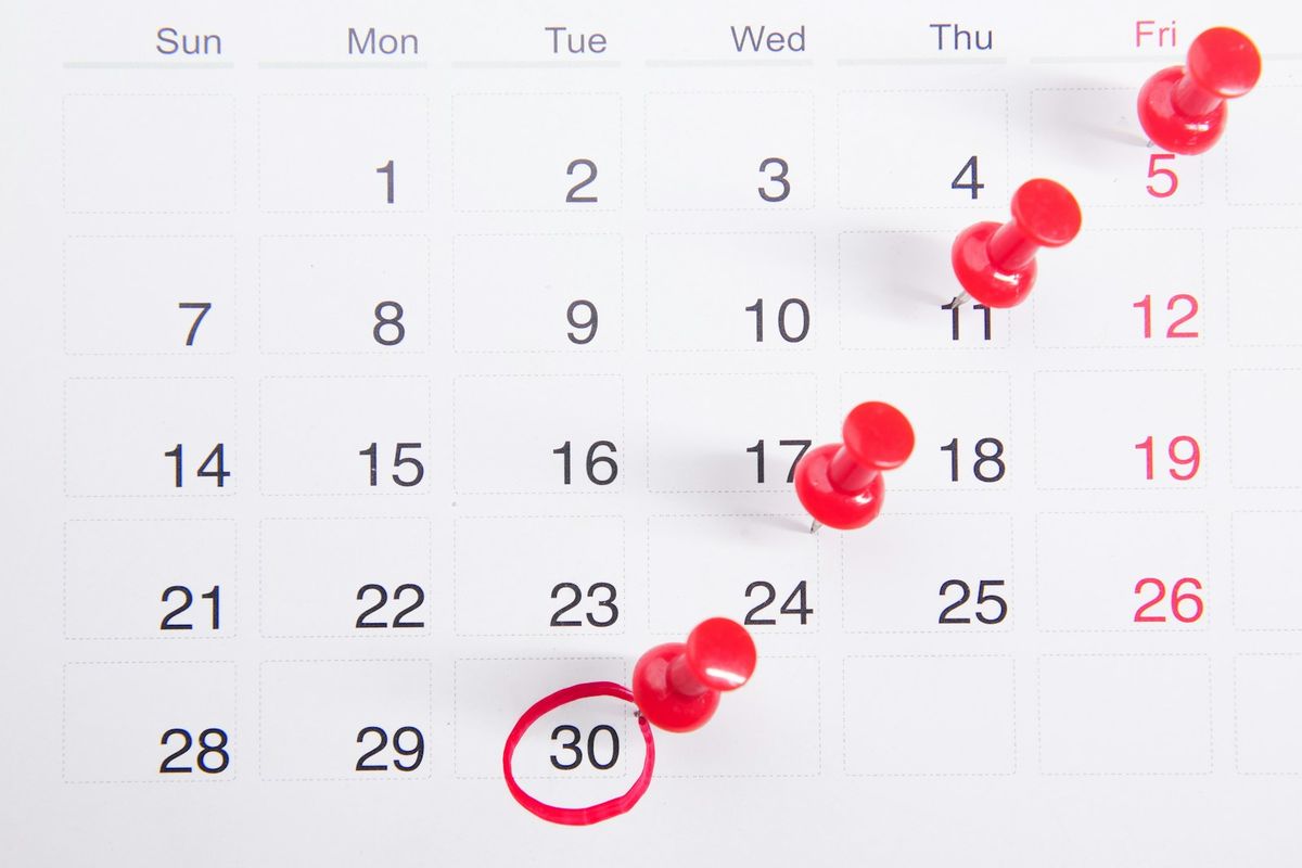 Kalender for planlegging av reisedatoer